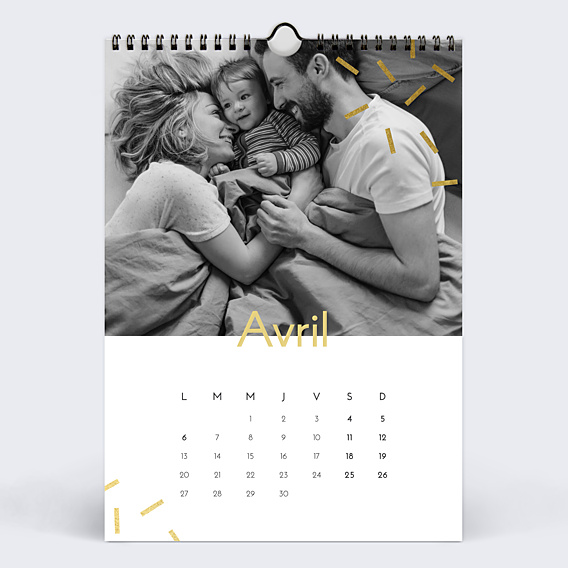 Calendrier famille Graphique Chic (13 Photos)