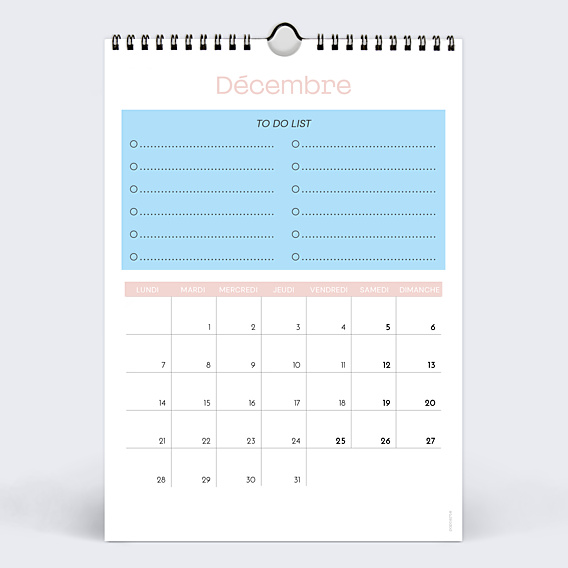 Calendrier famille Color Blocks