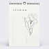 Calendrier famille Fleurs Minimalistes