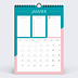 Calendrier famille Monthly planner Janvier