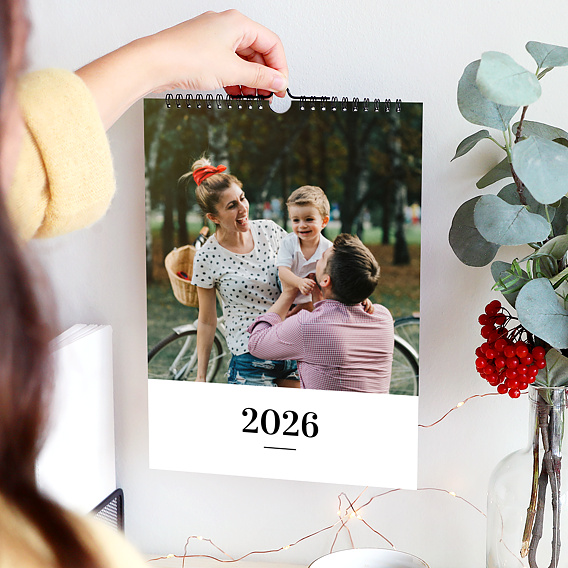 Calendrier famille Photo Mi-Page Blanc (13 Photos) Après 4