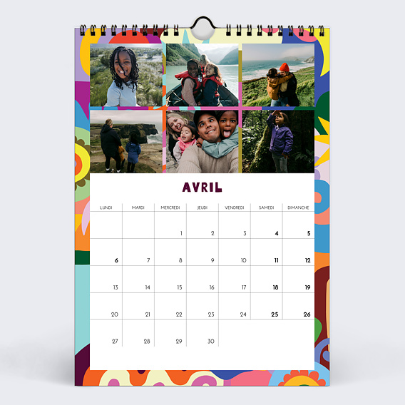 Calendrier famille Cosmic folk - Leona Rose x Popcarte Avril