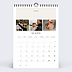 Calendrier famille Photos Rectangles Mars
