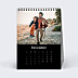 Calendrier famille Photo Mi-Page Noir (13 Photos)