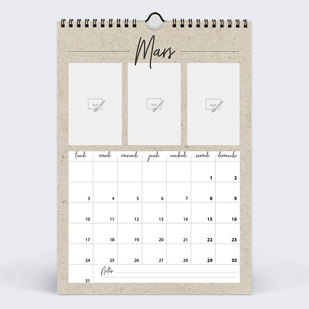 Calendrier Chiné (36 Photos) - 100% Perso Mars