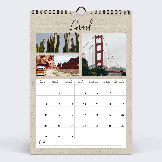 Calendrier Chiné (36 Photos) - 100% Perso Avril