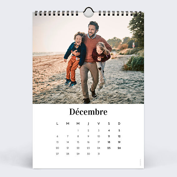 Calendrier famille Photo Mi-Page Blanc (13 Photos)