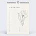Calendrier famille Fleurs Minimalistes Février