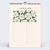 Calendrier famille Fleurs Vintage Janvier