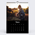 Calendrier famille Photo Mi-Page Noir (13 Photos)