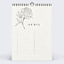 Calendrier famille Fleurs Minimalistes