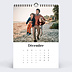 Calendrier famille Photo Mi-Page Blanc (13 Photos) Décembre