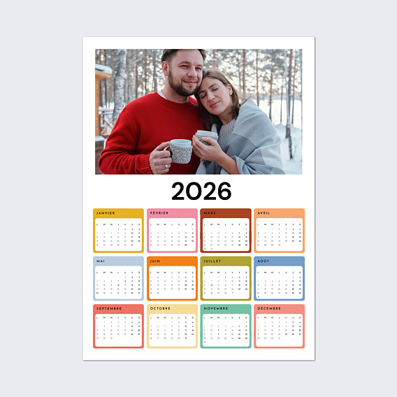 Calendrier famille Poster Coloré