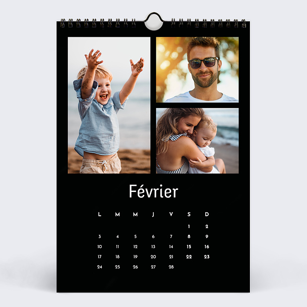 Calendrier Multiphotos Noir (26 Photos) Février