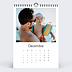 Calendrier famille Photo Simple Blanc (13 Photos) Décembre