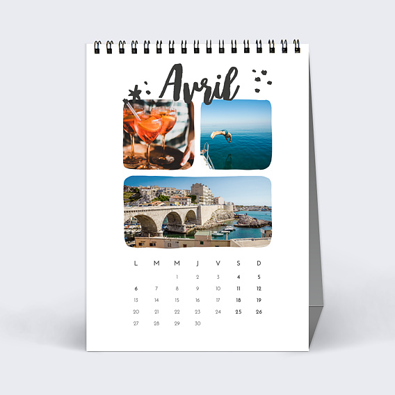 Calendrier famille Encre (25 Photos) Avril