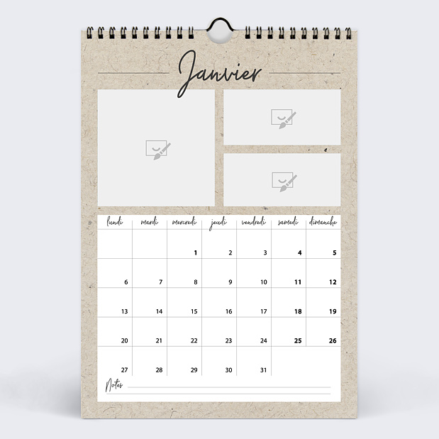Calendrier Chiné (36 Photos) - 100% Perso Janvier