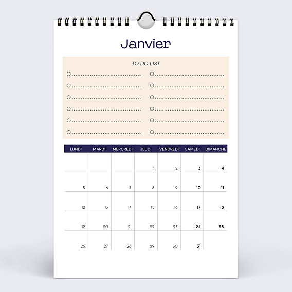 Calendrier famille Color Blocks