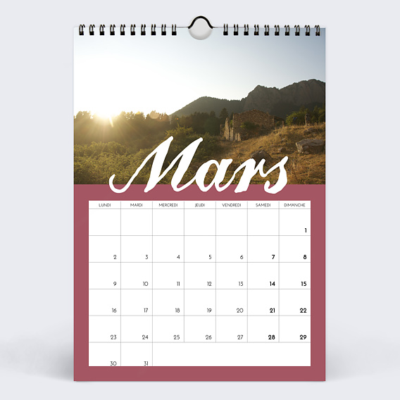 Calendrier famille Warmy (13 Photos)  Mars