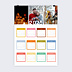 Calendrier photo Poster Coloré Recto