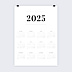 Calendrier photo Poster Minimaliste Année