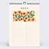 Calendrier famille Fleurs Vintage Mars