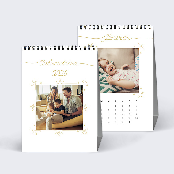 Calendrier famille Typographie Ocre (21 Photos)