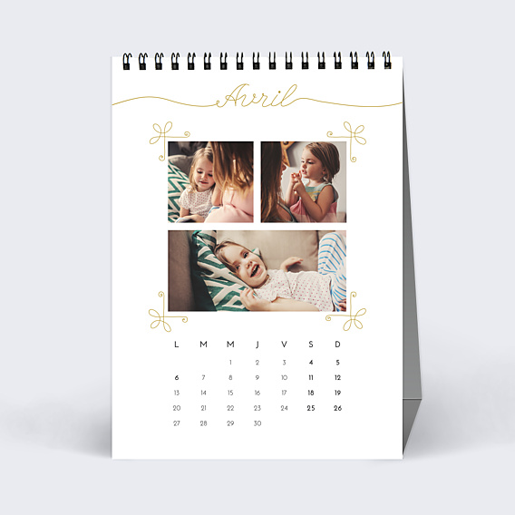 Calendrier famille Typographie Ocre (21 Photos)