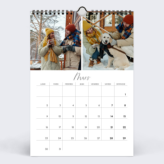 Calendrier famille Déchiré Mars