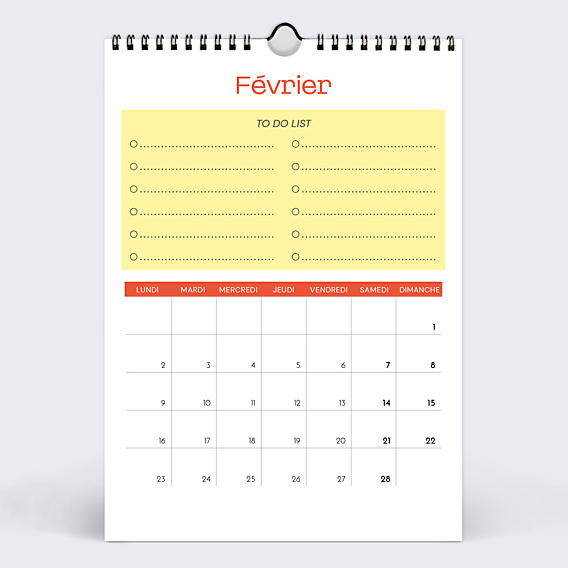 Calendrier famille Color Blocks