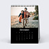 Calendrier famille Photo Mi-Page Noir (13 Photos)