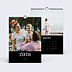 Calendrier famille Photo Mi-Page Noir (13 Photos)