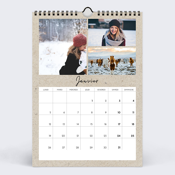 Calendrier famille Chiné (36 Photos) Janvier