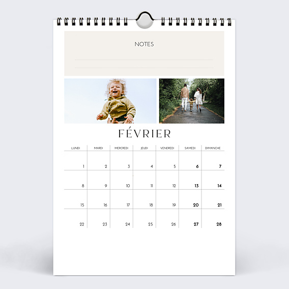 Calendrier famille Editorial Elegant