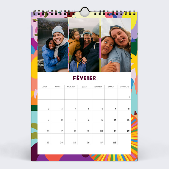 Calendrier famille Cosmic folk - Leona Rose x Popcarte Février