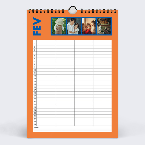 Calendrier famille Organiseur familial de 4 Février