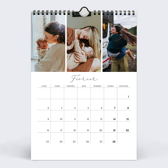 Calendrier famille Petits Polaroids Février