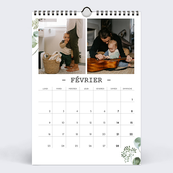 Calendrier famille Végétal Février