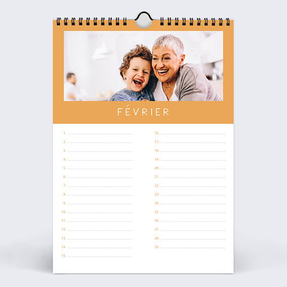 Calendrier famille Perpétuel Photo  Février
