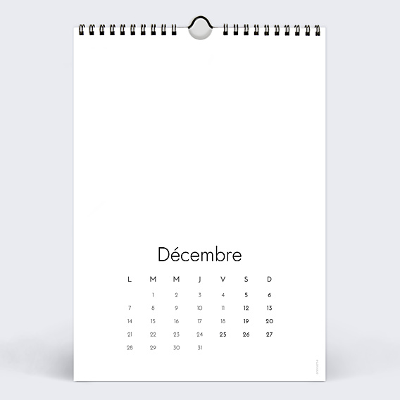 Calendrier famille Modèle 100% personnalisable
