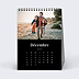 Calendrier photo Photo Mi-Page Noir (13 Photos) Décembre