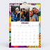 Calendrier famille Cosmic folk - Leona Rose x Popcarte Février
