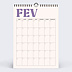 Calendrier photo Organiseur perpétuel coloré Février