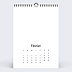 Calendrier photo Modèle 100% personnalisable Février