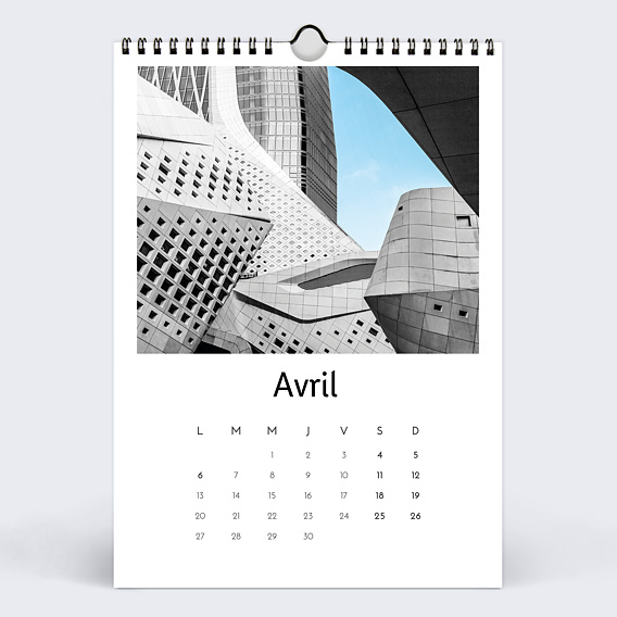 Calendrier professionnel Architecture Avril