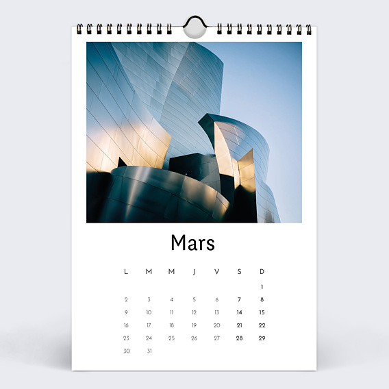 Calendrier professionnel Architecture Mars