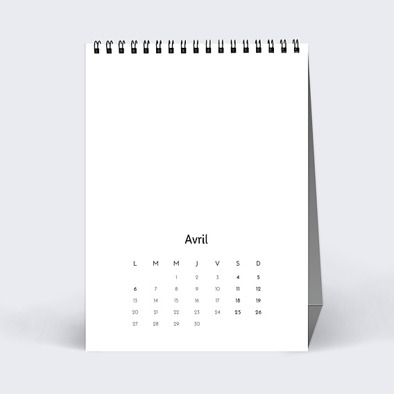 Calendriers Professionnels Modèle 100% personnalisable