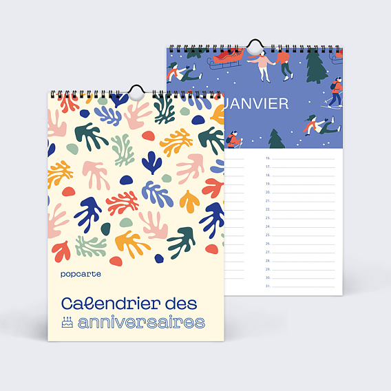 Calendriers Anniversaire Perpetuel Popcarte