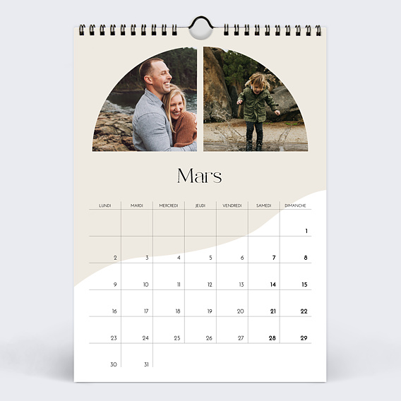 Calendrier famille Arches Mars