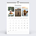 Calendrier photo Cadre Art Déco Décembre